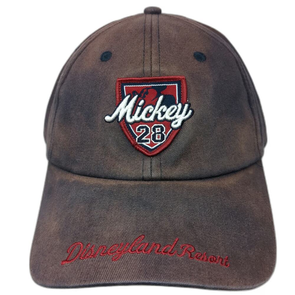Disneyland Resort Baseball Cap Blue One Size Mickey 28 Shield Strapback Hat